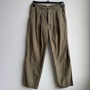 Prairie Underground Lagenlook Green 100% Organic Cotton Pant Womens Size Medium